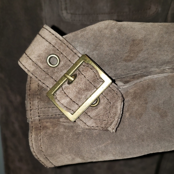 Cute New York & Company Brand Suede/Leather Coat! (Large) - Picture 5 of 6